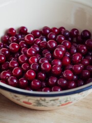 cherries in a bowl