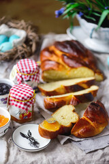 Easter challah..traditional easter pastries.
