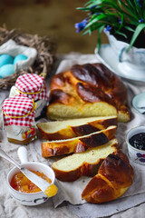 Easter challah..traditional easter pastries.
