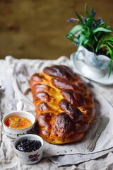Easter challah..traditional easter pastries.