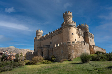 Naklejka premium New Castle of the Mendoza, The fortress-palace of the county of Real de Manzanares