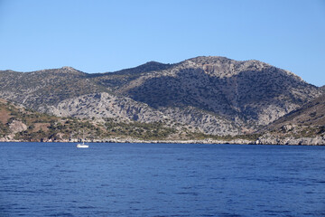 Fototapeta na wymiar Boot an der türkischen Ägäisküste