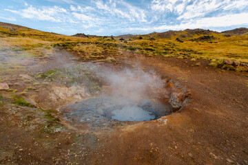 Wanderung zum Reykjadalur Hot Spring Thermal River