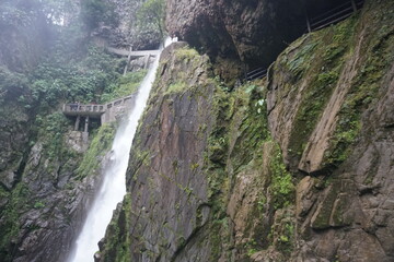 view from the top of the waterfall