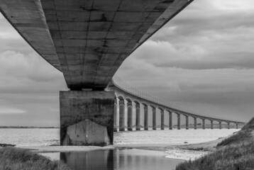 Ile de Re's bridge to La Rochelle, Poitou Charente, Charente Maritime, France