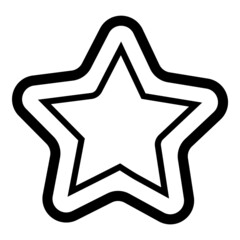 Star Shape Flat Icon Isolated On White Background