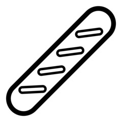 Baguette Flat Icon Isolated On White Background