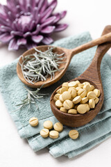 Herb capsule, Nutritional Supplement, Vitamin Pill, Herbal Medicine.