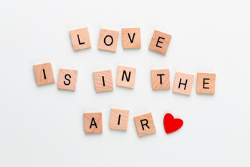 Wooden blocks in a pastel board with the text end heart.