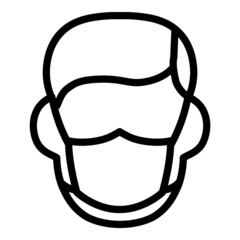 Man In Mask Flat Icon Isolated On White Background