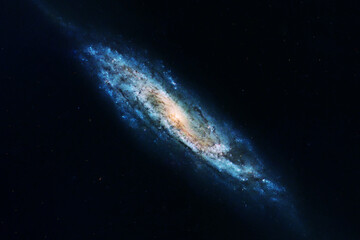 Beautiful blue galaxy. Elements of this image were furnished by NASA