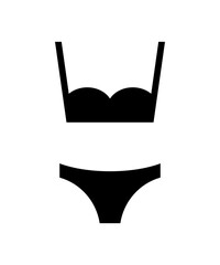 Swimsuit icon. Women's underwear wardrobe. Summer clothes.