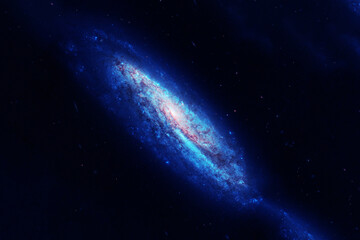 Naklejka na ściany i meble Beautiful blue galaxy. Elements of this image were furnished by NASA