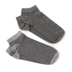 short gray socks isolated on white background