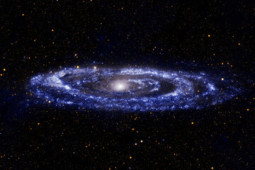Beautiful blue galaxy. Elements of this image were furnished by NASA © Artsiom P