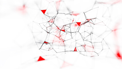 Abstract technology background. Connection of lines, points and planes. Concept of network.