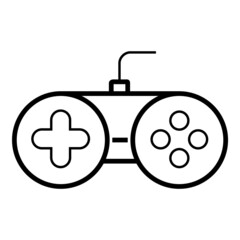 Gamepad Flat Icon Isolated On White Background
