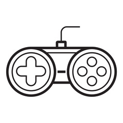 Gamepad Flat Icon Isolated On White Background