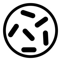 Virus Bacteria Flat Icon Isolated On White Background