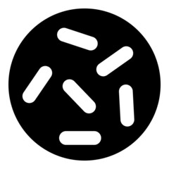 Virus Bacteria Flat Icon Isolated On White Background