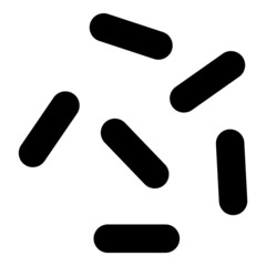 Virus Bacteria Flat Icon Isolated On White Background