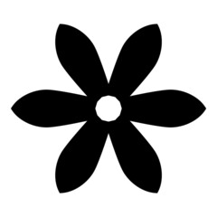 Flower Flat Icon Isolated On White Background