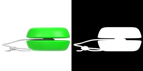 3D rendering illustration of a yo-yo toy