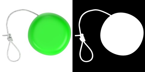 3D rendering illustration of a yo-yo toy