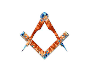 Architect architecture symbol Mandala psychedelic icon chromatic logo illustration