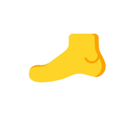 Foot vector flat icon. Isolated human foot emoji illustration