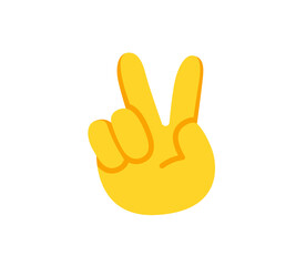 Victory Hand vector flat icon. Isolated victory hand emoji illustration