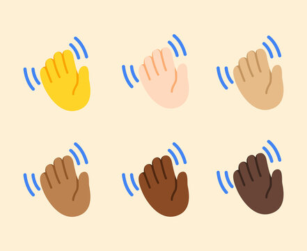 Hand Emoji Icon Set Hands Gestures Hand Emoticons Vector Illustration Hello  Thumb Up Waving Applause Handshake Etc High-Res Vector Graphic - Getty  Images