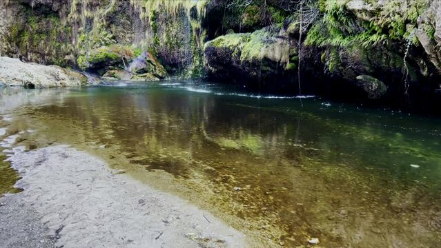 Sa Stiddiosa waterfall, immersed in the narrow Flumendosa valley, Seulo, Cagliari - Sardinia