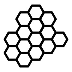 Honeycombs Flat Icon Isolated On White Background