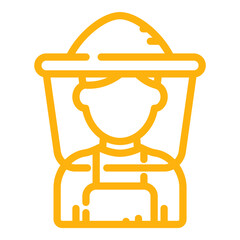 Beekeeper Flat Icon Isolated On White Background