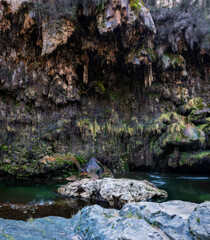 Sa Stiddiosa waterfall, immersed in the narrow Flumendosa valley, Seulo, Cagliari - Sardinia
