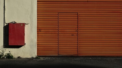cargo gate from factory as background