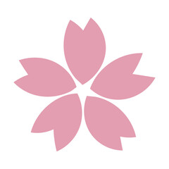 シンプルな桜の花のイラスト　素材