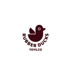 playful logo. Rubber duck logo. Abstract duck logo.