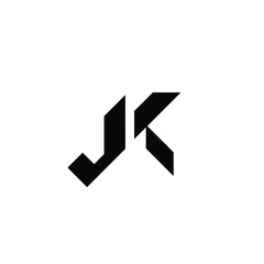 Fototapeta na wymiar Artistic letter J and K initial logo design template