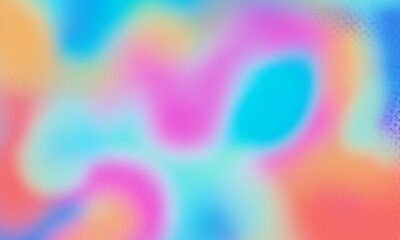 
Blurred Abstract Holographic gradient blended rainbow colors with  enhanced half tone, digital soft noise and grain textures for trending Lo-Fi background pattern