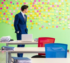 Businessman with many conflicting priorities