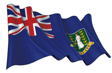 Waving Flag of British Virgin Islands