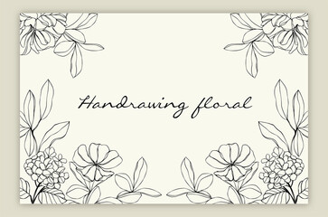 Hand drawing floral element background Free Vector