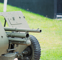 Display of retired World War II artillery