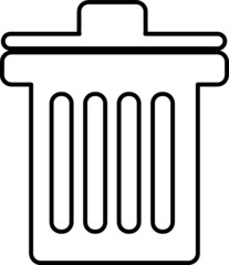  trash line can icon, symbol design template.eps