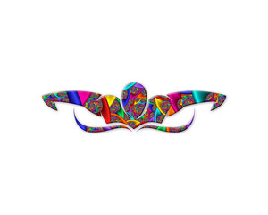 Obraz na płótnie Canvas Swimmer Water Sports symbol Mandala icon chromatic logo illustration