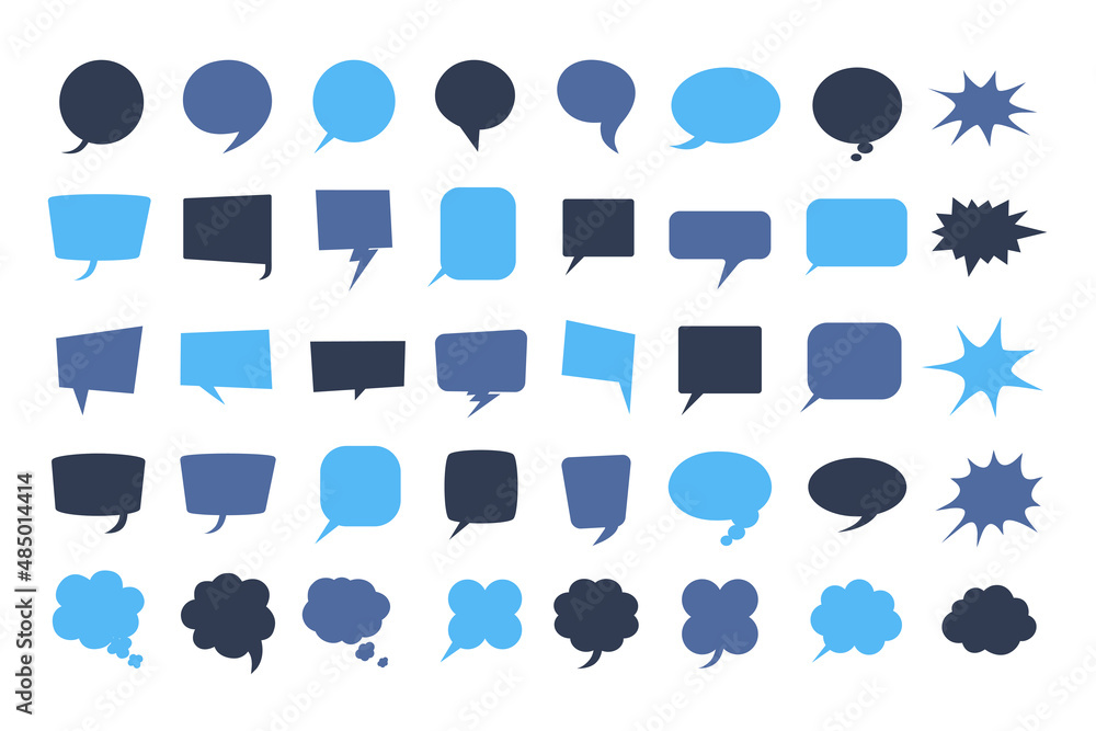 Poster speech bubble set. talk bubble. cloud speech bubbles collection. vector design