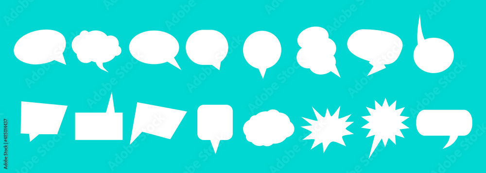 Poster speech bubble set. talk bubble. cloud speech bubbles collection. vector design