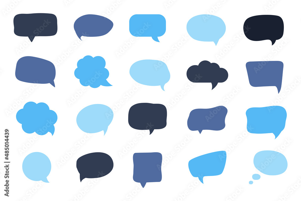Poster speech bubble set. talk bubble. cloud speech bubbles collection. vector design